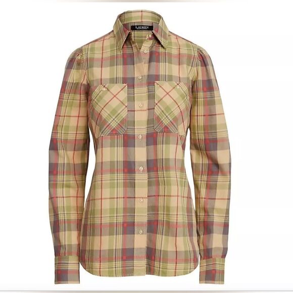 Ralph Lauren Black Label Plaid Top S Preppy Countryside Equestrian Ranch Western - Picture 12 of 12